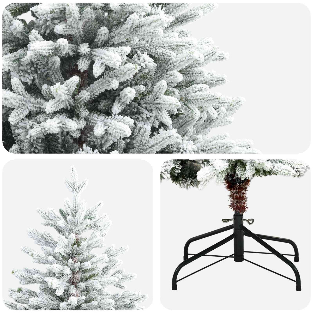 Artificial Hinged Christmas Tree PVC Metal