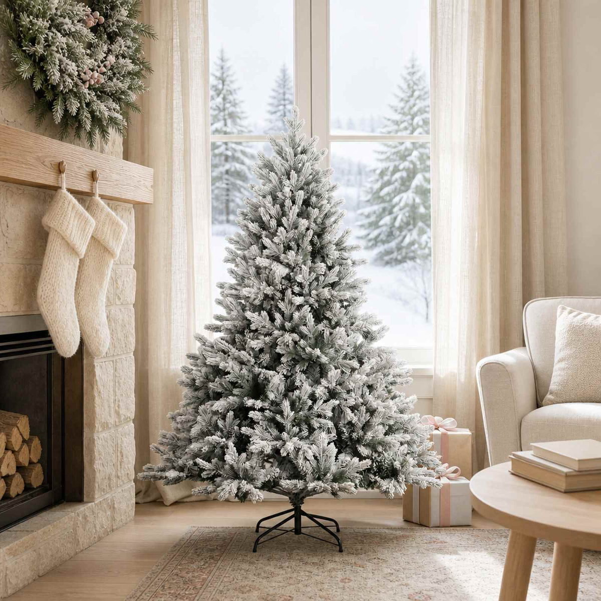 Artificial Christmas Tree Bauble LEDs Green White without LED
