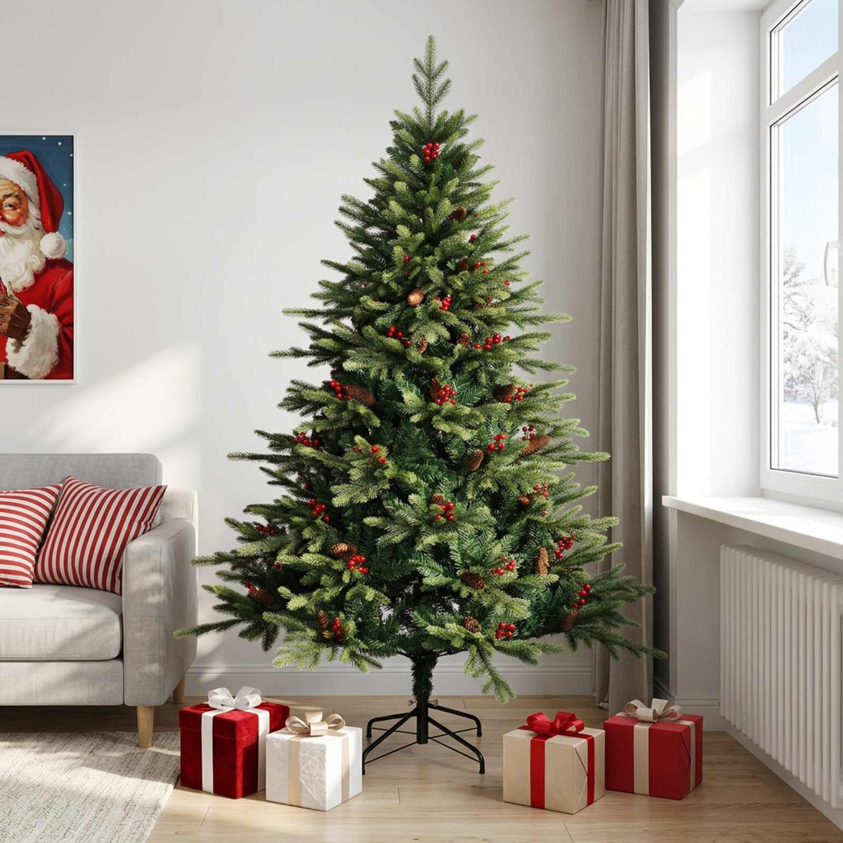 Artificial Christmas Tree Bauble LEDs Green without LED