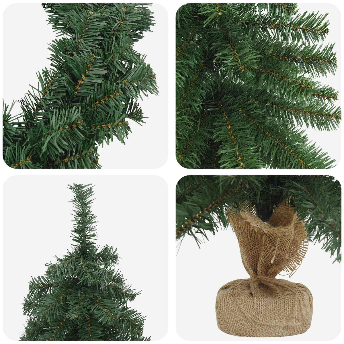 vidaXL Mini Christmas Tree Set 45 cm PVC Green 6