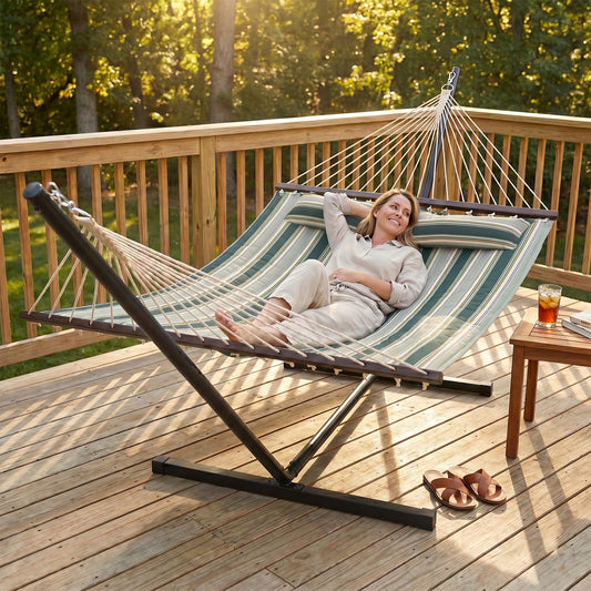 Outsunny Outdoor Hammock in Green