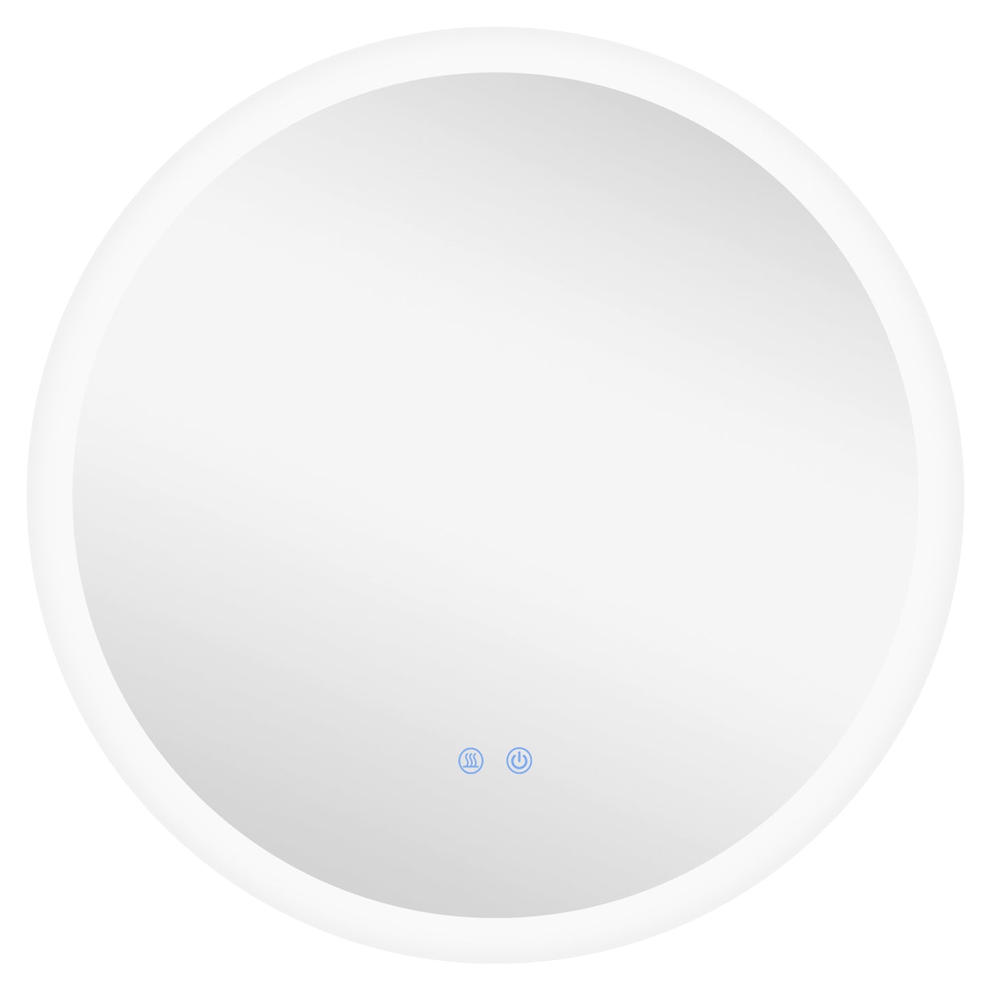 kleankin Round Bathroom Mirror with LED Lights, Wall-Mounted Dimmable Makeup Mirror with 3 Temperature Colours, Defogging Film, Memory Function, Hardwired, 60 x 60Â cm