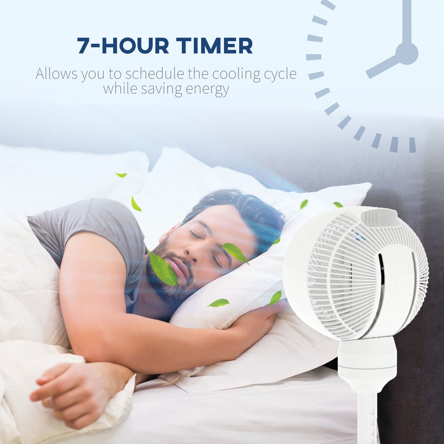 HOMCOM 9'' Air Circulator Fan 3 Speed 3 Mode, 70° Oscillation 90° Vertical Tilt, Height Adjustable, Remote Controller, for Living Room, Bedroom, Office, White