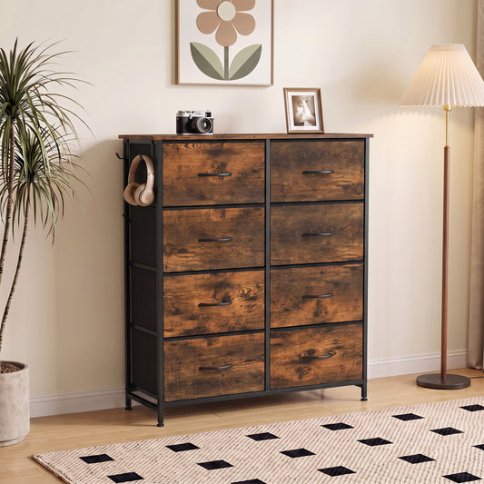 HOMCOM Chest of Drawers in Rustic Brown
