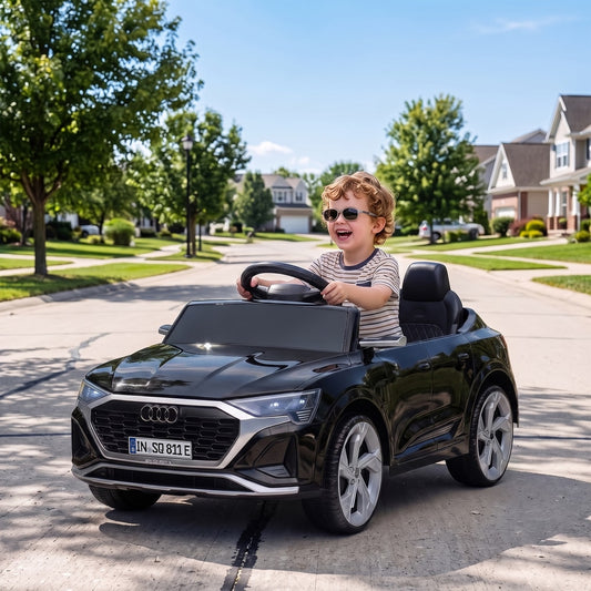 AIYAPLAY Sportback Licensed Ride on Car in Black