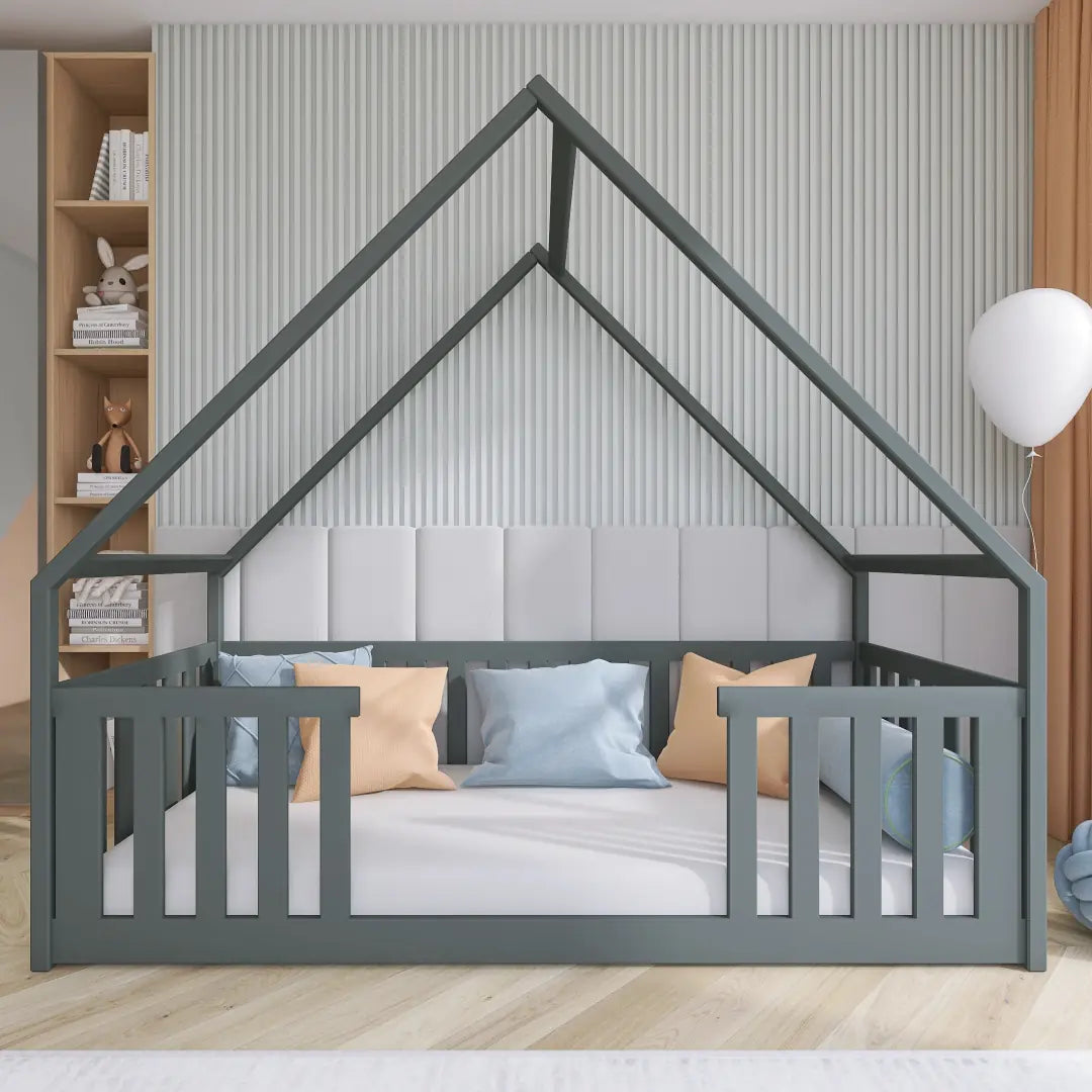 Wooden Single House Bed Bee