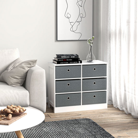 HOMCOM Chests of Drawer in White and Grey