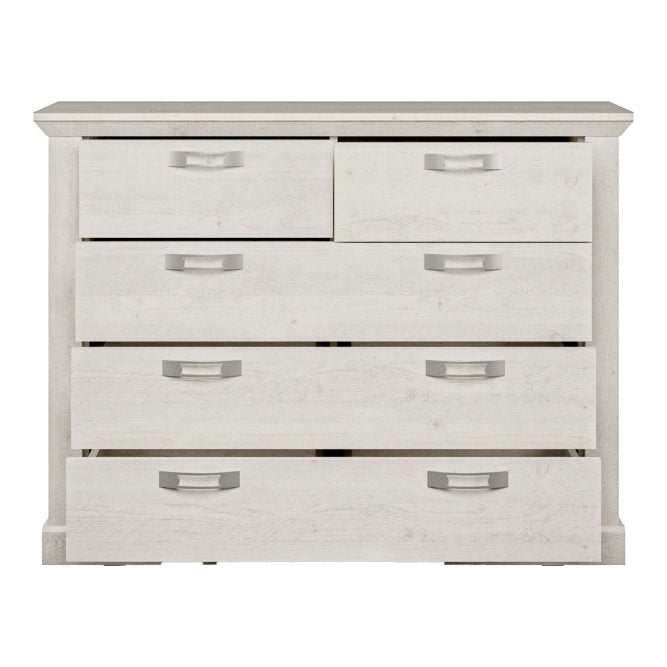 Kashmir 5 Drawer Chest (KSMK351) in White Pine