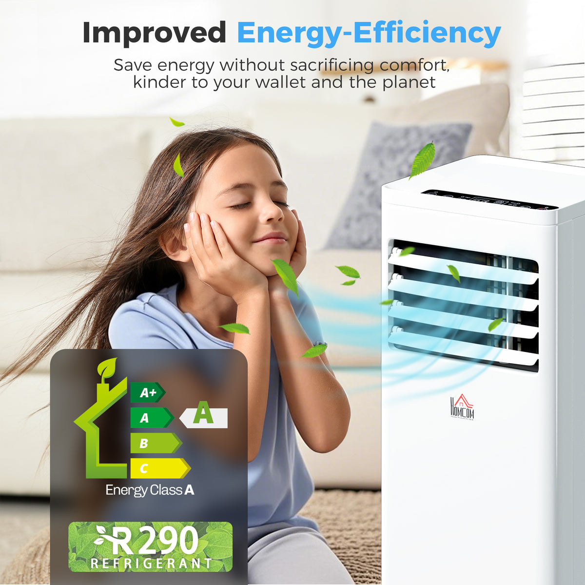 HOMCOM Portable Air Conditioner 5000 BTU in White