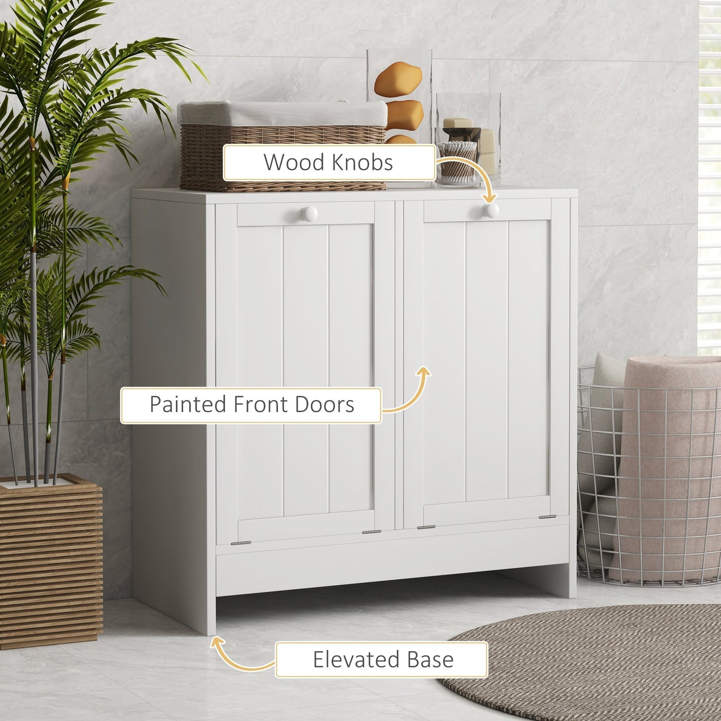 خزانة غسيل مزدوجة من كلينكين - أبيض