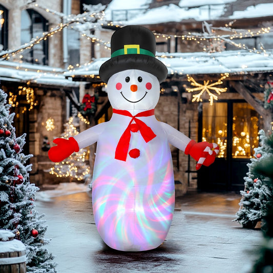 Outsunny 8FT Christmas Inflatable Outdoor Decoration in White