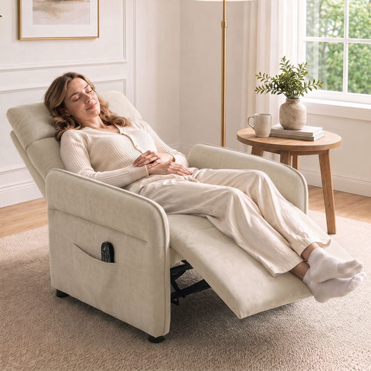 HOMCOM Recliner Armchair in Beige
