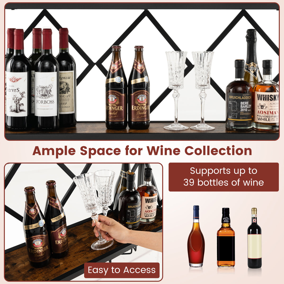 Wall Mounted Wine Rack