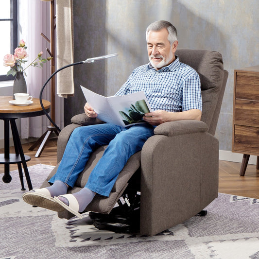 HOMCOM Electric Rise/Recline Armchair in Brown