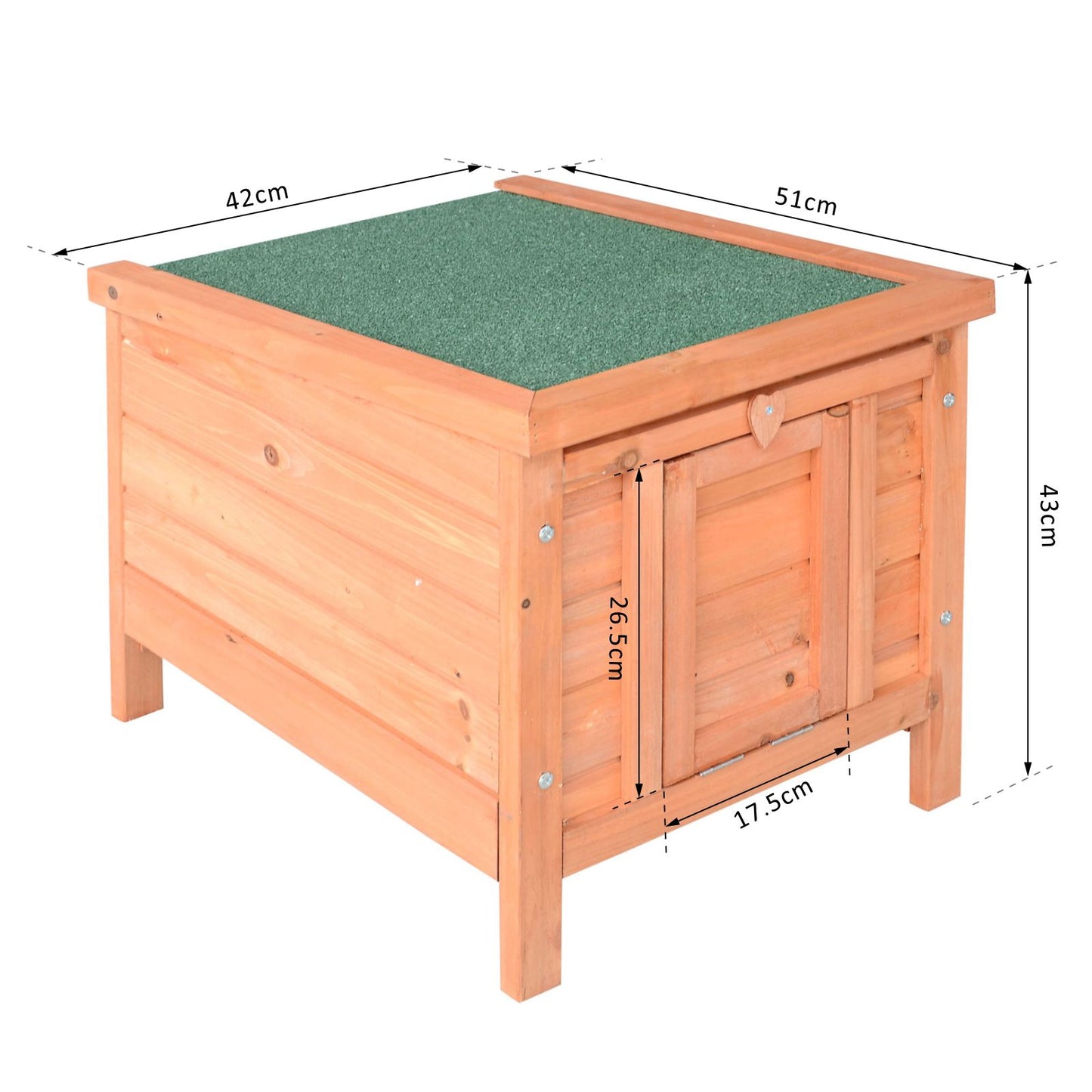 PawHut 20" Wooden Guinea Pigs Hutches-Fir Wood