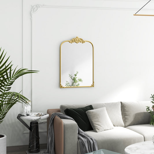 HOMCOM Wall Mirror in Gold Tone