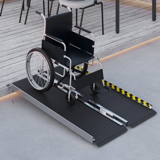 HOMCOM Wheelchair Ramp in Black