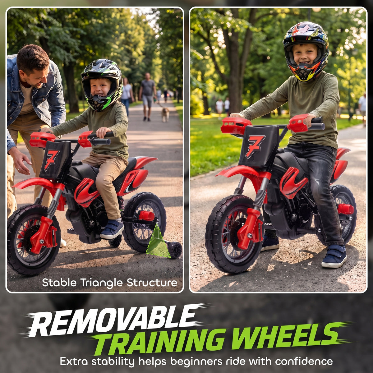AIYAPLAY 12V Kids Electric Motorbike in Red