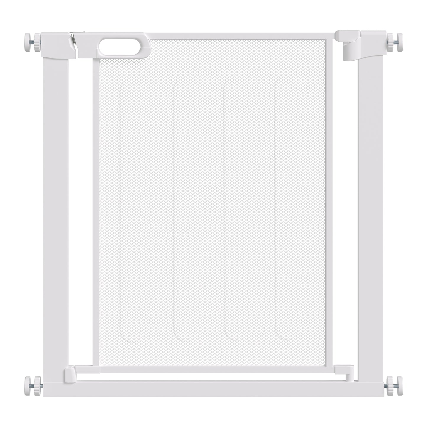 PawHut Pet Safety Gate, for Doorways, Staircases, Hallways, with 75-82cm Adjustable Width - White