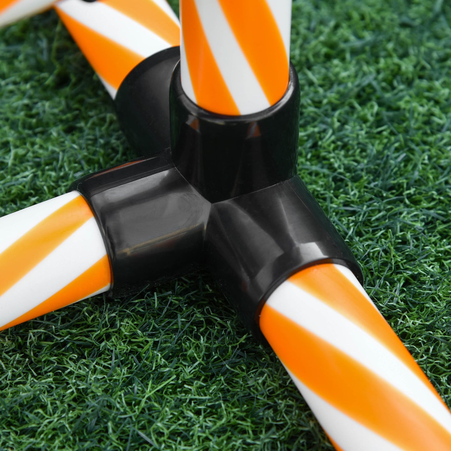 حقيبة حمل صافرة من PawHut Dog Agility Equipment للتدريب في الهواء الطلق للحيوانات الأليفة مع 6 أعمدة منسوجة