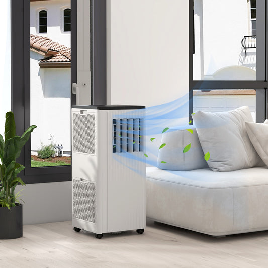 HOMCOM 7,000 BTU App-Controlled Mobile Air Conditioner in White