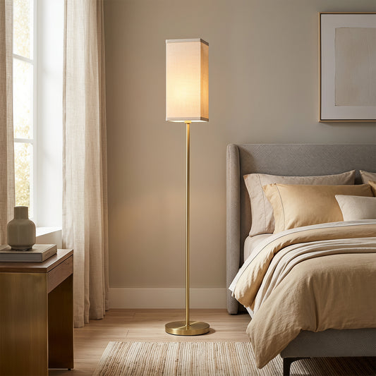 HOMCOM Floor Lamp in Gold Tone