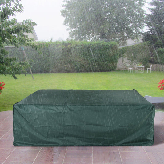 غطاء مجموعة أثاث الفناء والحديقة الكبيرة من Outsunny 600D أكسفورد مربع مقاوم للماء، 230 × 230 × 70 سم، أخضر