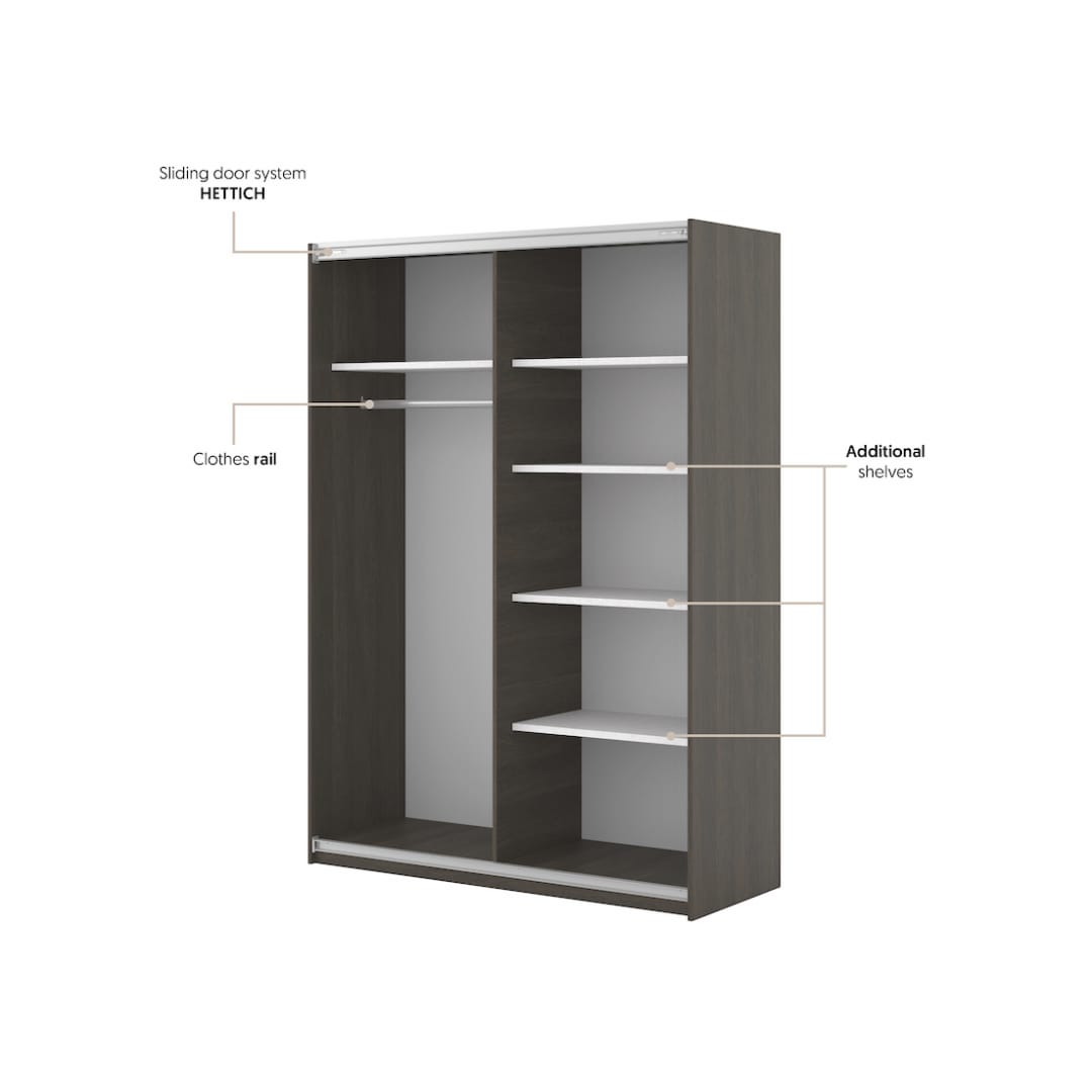 Niva Sliding Door Wardrobe 150cm