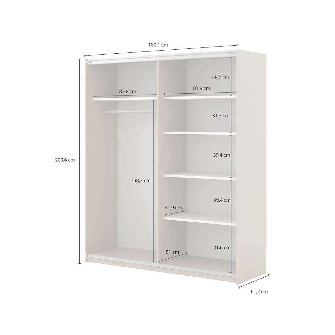 Niva Sliding Door Wardrobe 180cm