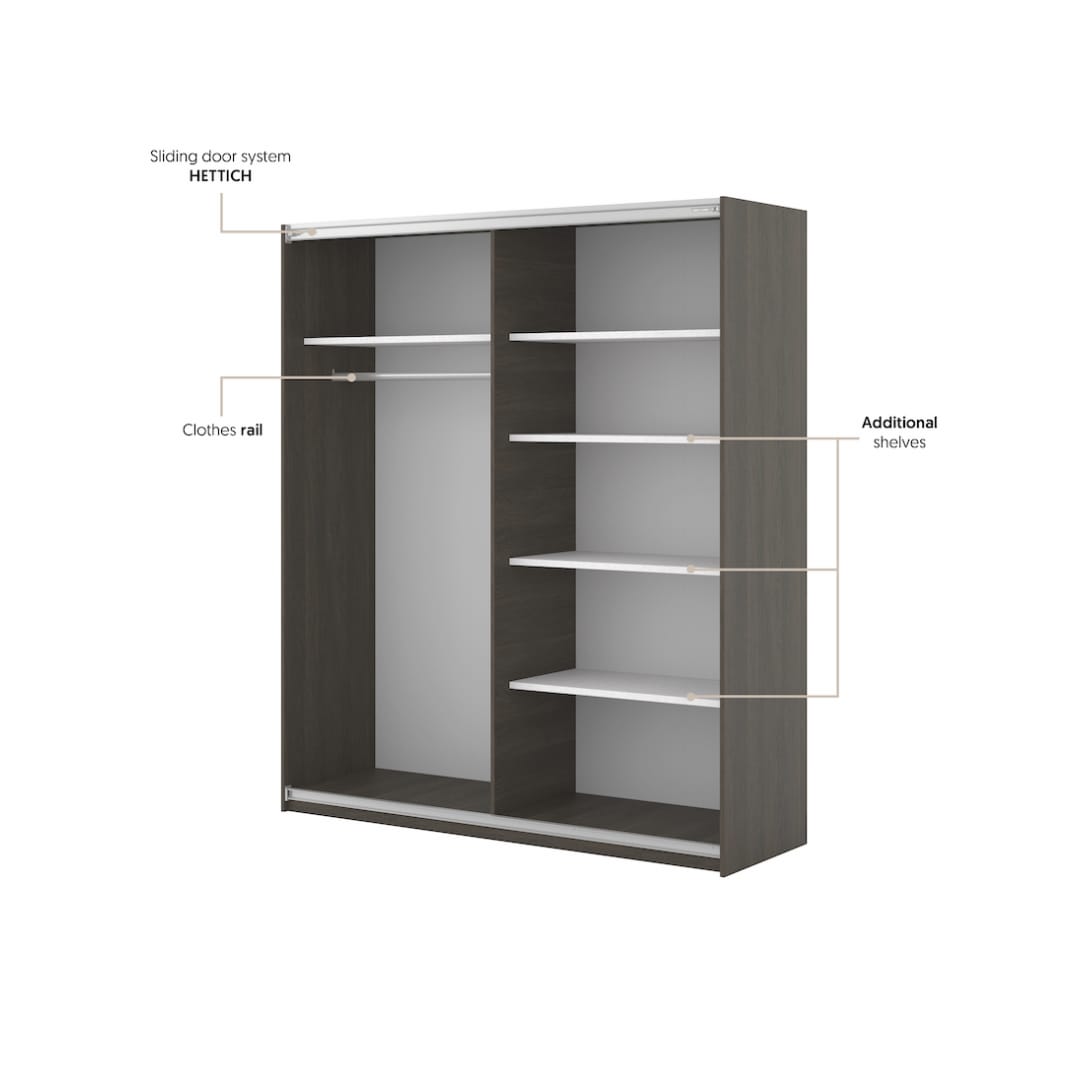 Niva Sliding Door Wardrobe 180cm