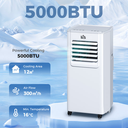 HOMCOM 5000 BTU Portable Air Conditioner in White