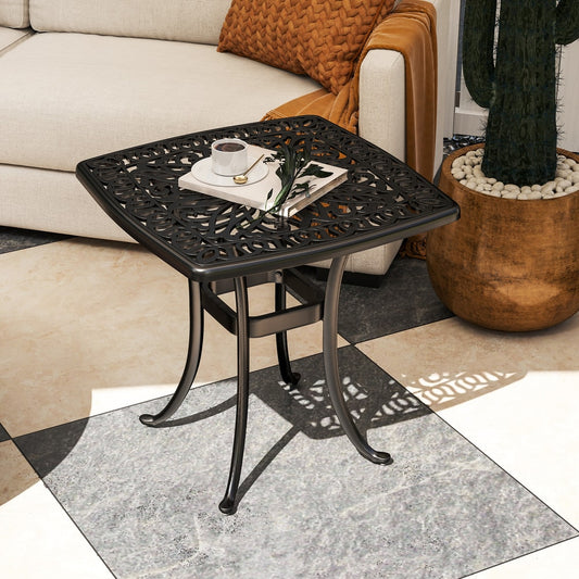 Outsunny Outdoor Garden Table in Black