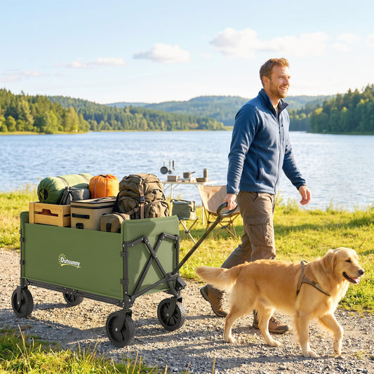 Outsunny 180L Festival Trolley on Wheels in Green