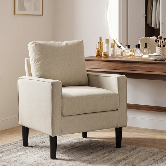 HOMCOM Accent Chair in Cream