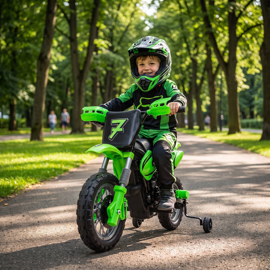 AIYAPLAY 12V Kids Electric Motorbike in Green