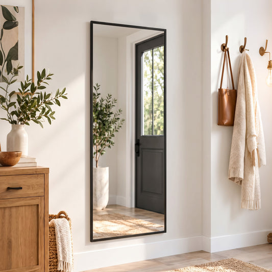 HOMCOM Full Length Wall Mirror in Black