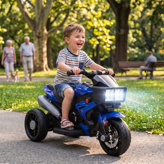 AIYAPLAY Kids Electric Motorcycle Ride-On Toy in Blue