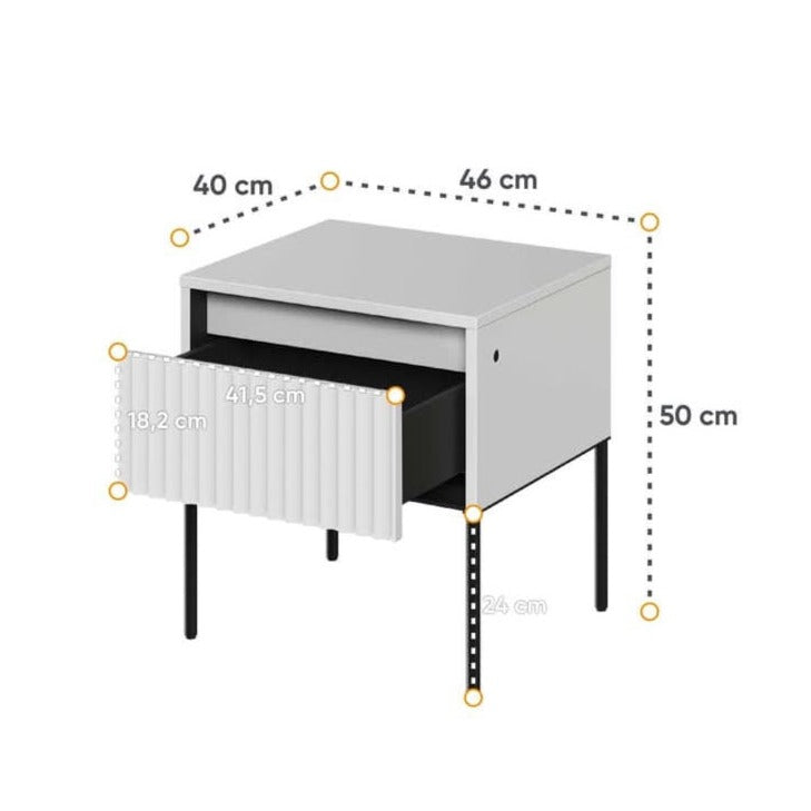 Trend Gold-10 Bedside Cabinet 46cm