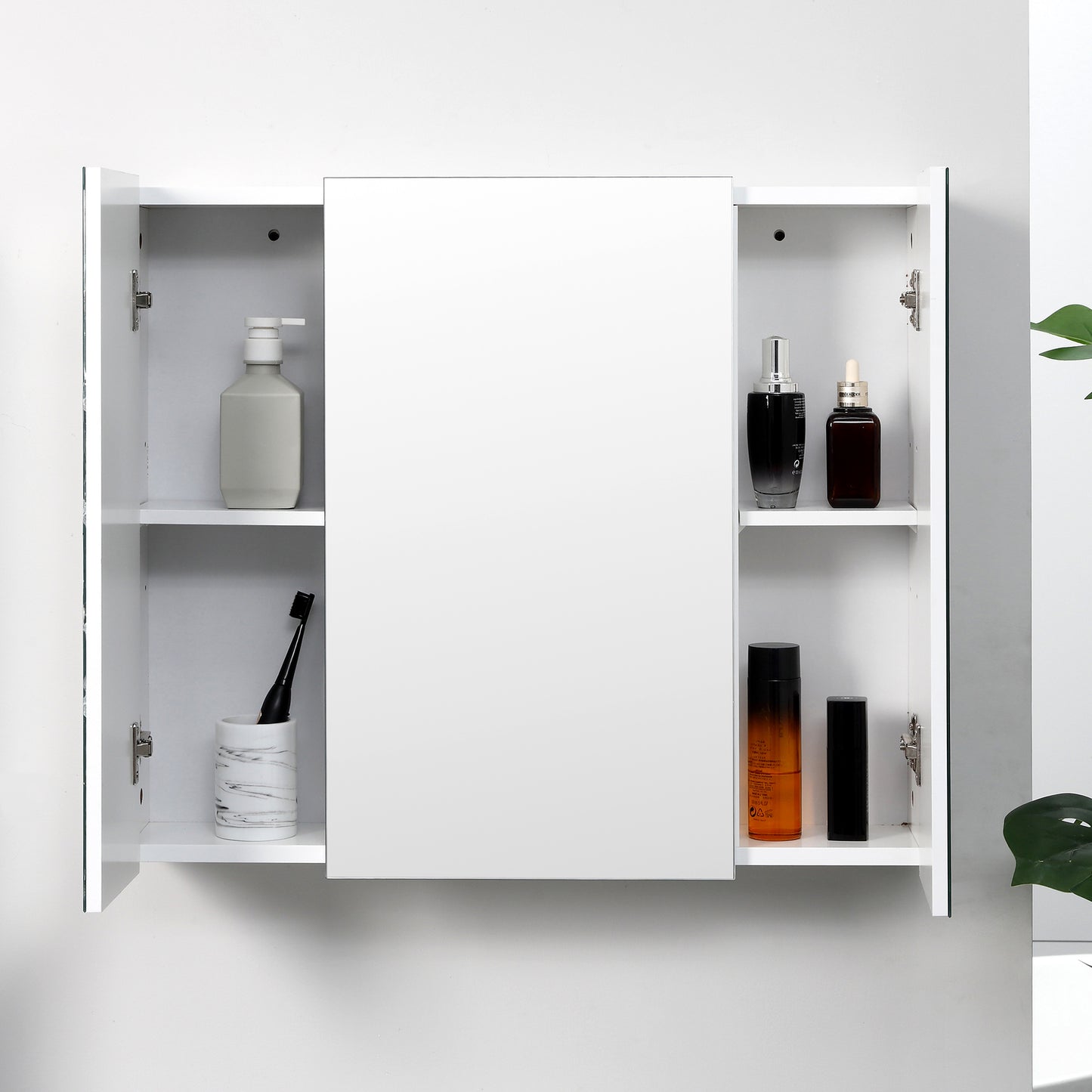 kleankin Wall Mounted Mirror Cabinet - White
