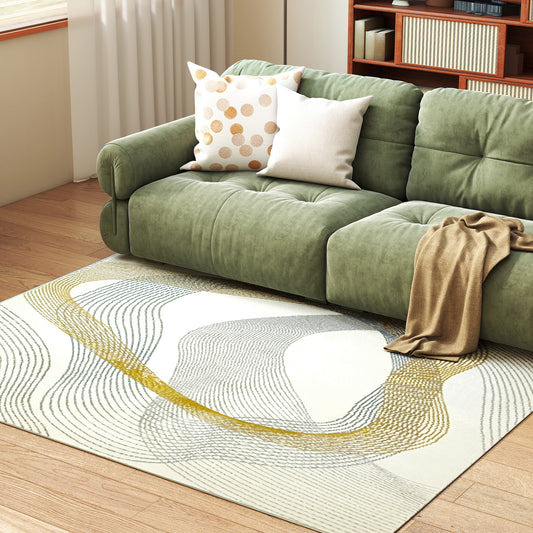 HOMCOM Modern Area Rug in Cream White