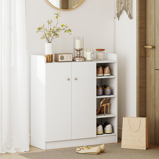 HOMCOM Shoe Storage Cabinet in White