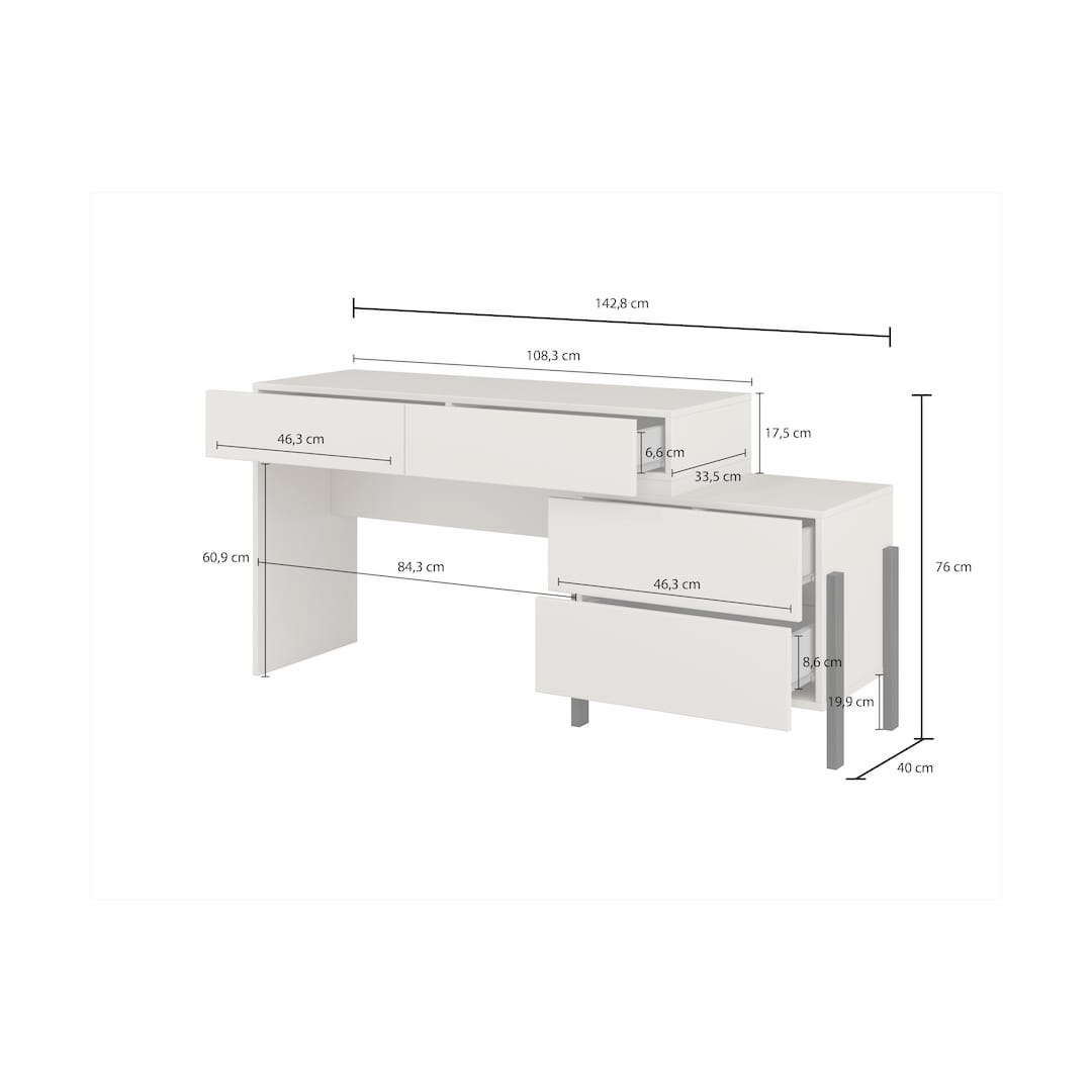 Yukon Dressing Table 143cm