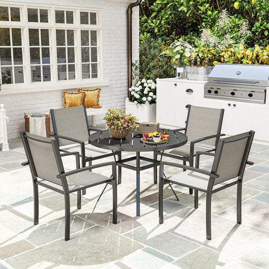 Outsunny 5 Piece Garden Furniture Set in Dark Grey