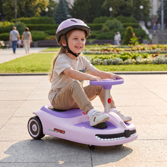AIYAPLAY 12V Electric Wiggle Car with Pedal in Purple