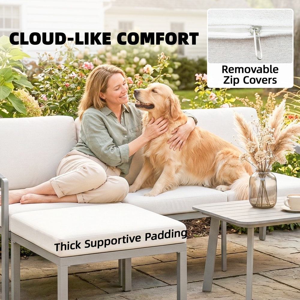 Outsunny 3 Piece Garden Dining Set in Grey