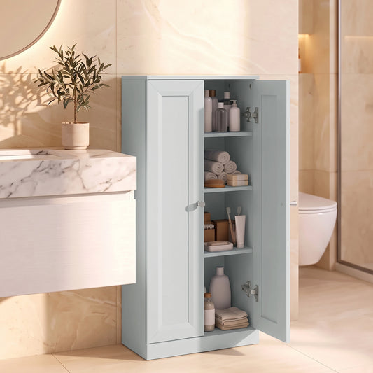 HOMCOM Narrow Bathroom Cabinet in Blue