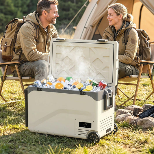 Outsunny 42.5L Compressor Car Fridge Freezer, Camping Refrigerator with App Control, 20℃-20℃