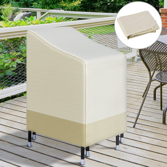 غطاء أثاث Outsunny من قماش أكسفورد 600D مقاوم للماء كراسي خوص حديقة فناء مقعد من الراتان واقي خارجي 70ط*90ع*115ارتفاع سم
