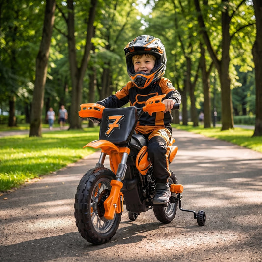AIYAPLAY 12V Kids Electric Motorbike in Orange