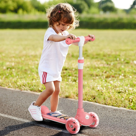 AIYAPLAY Kids 3 Wheel Scooter in Pink